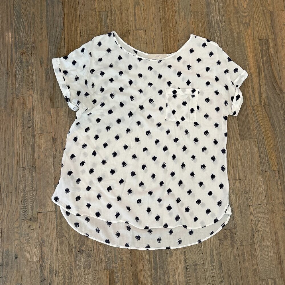 LOFT challis print tunic